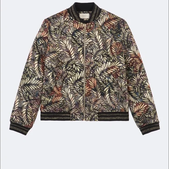 Ba&sh Santiago Metallic Jacquard Bomber Jacket